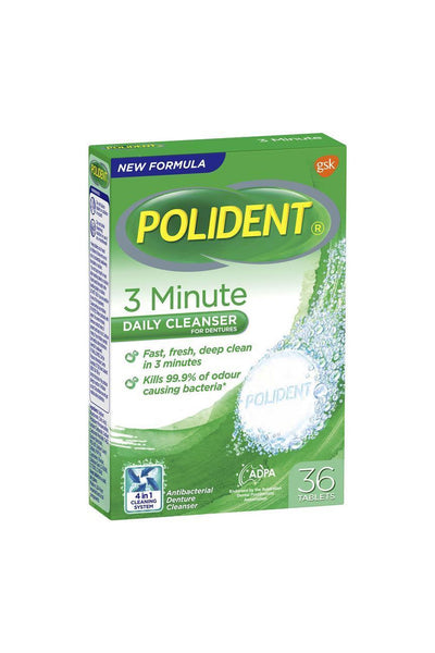 POLIDENT Express 3 Minute Denture Tab 36 - Life Pharmacy St Lukes