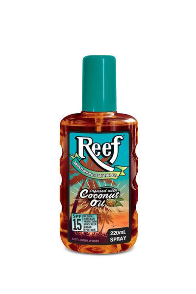 REEF Coconut Oil SPF 15+ Moisturising Oil Spray 220ml - Life Pharmacy St Lukes