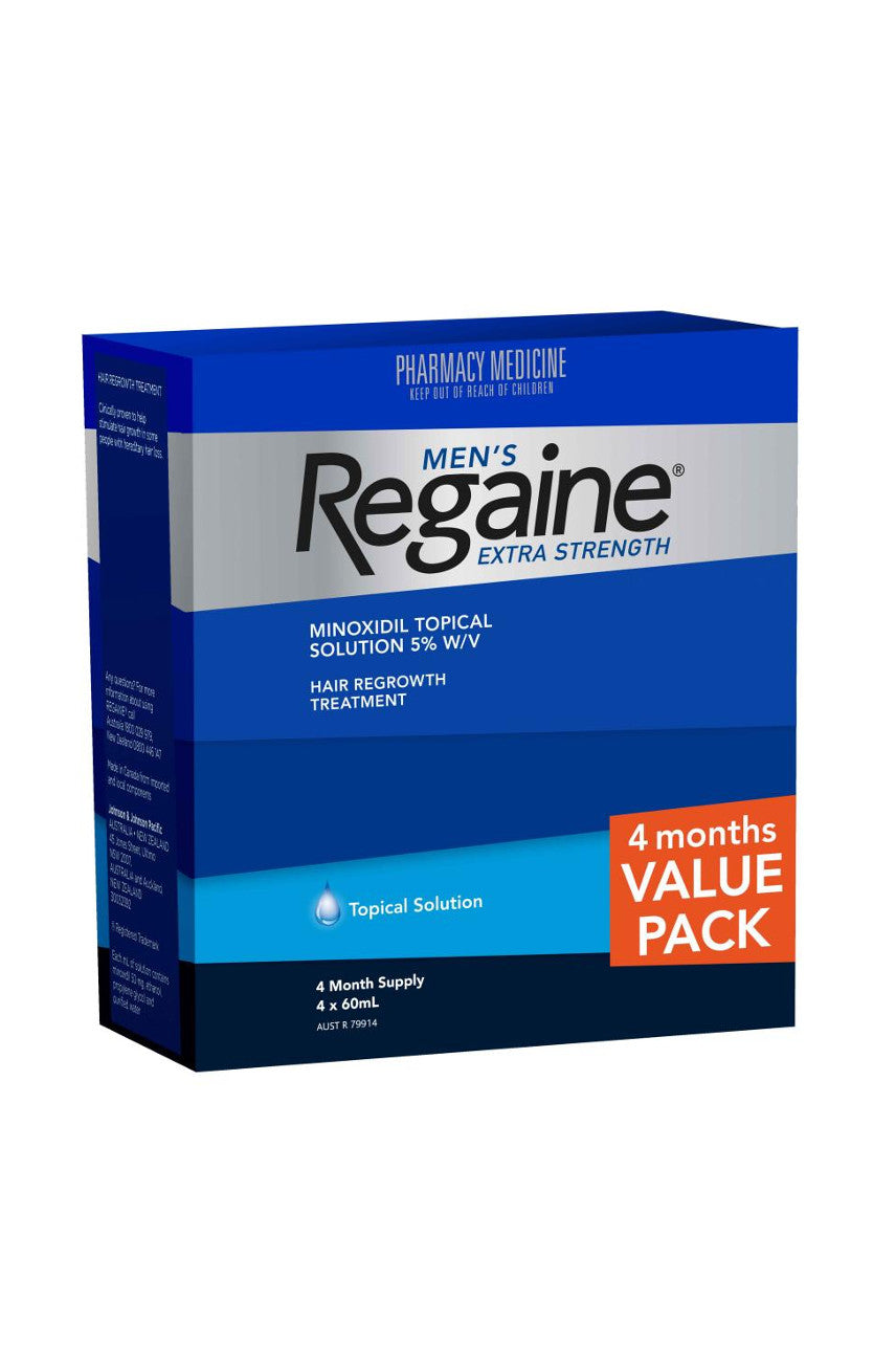 REGAINE Extra Strength Men Solution 4 Months 4x60ml - Life Pharmacy St Lukes