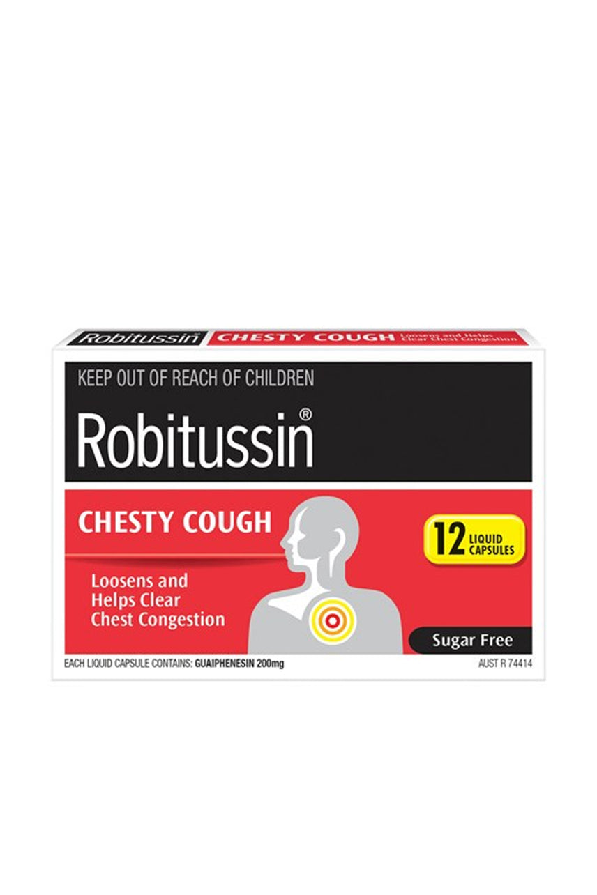 ROBITUSSIN Chesty Cough Liquid Capsules 12s - Life Pharmacy St Lukes