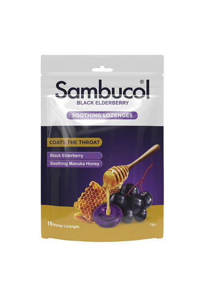 Sambucol Soothing Manuka Honey 16 Lozenges - Life Pharmacy St Lukes