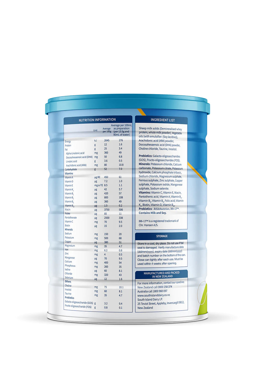 Blue River Dairy Sheep Milk Infant Formula 6-12mth 800g - Life Pharmacy St Lukes