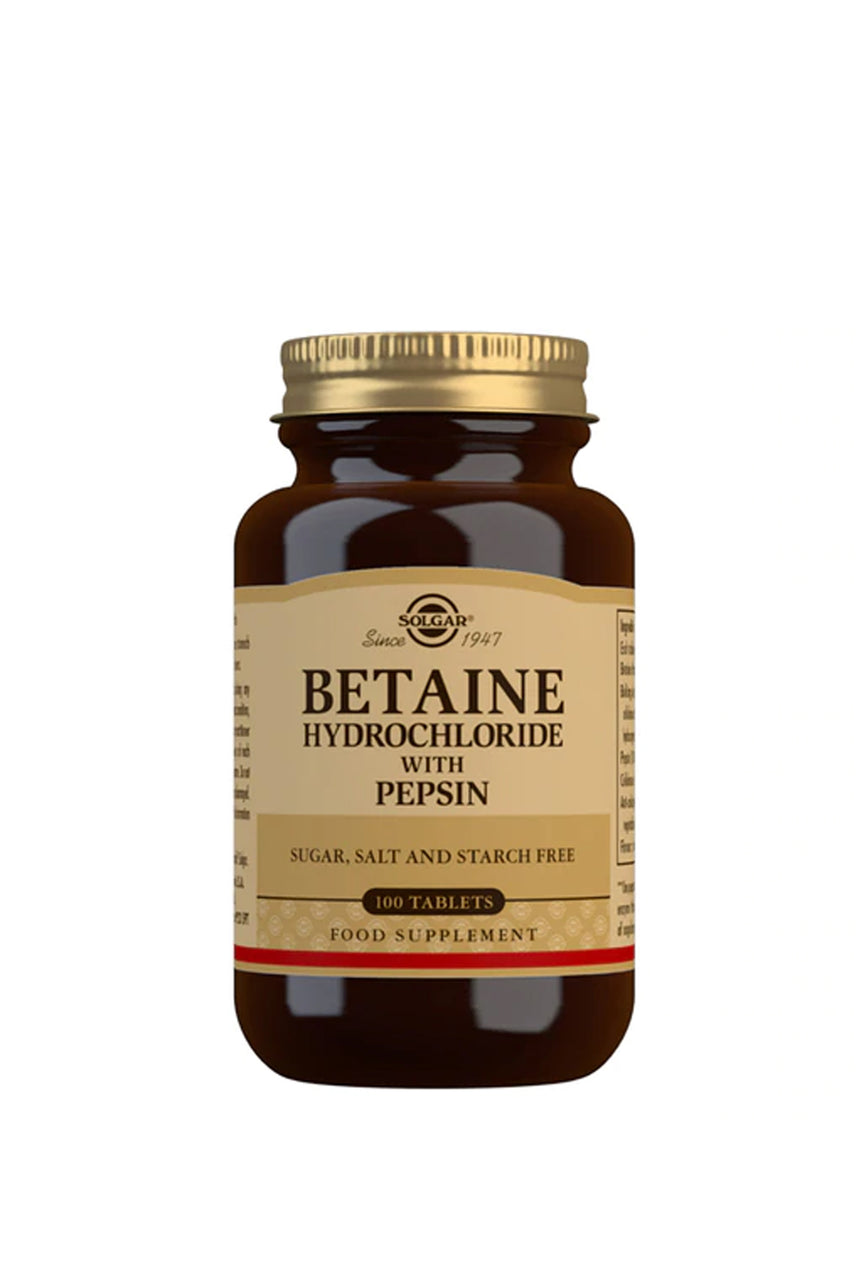 SOLGAR Betaine Hydrochloride With Pepsin 100 Tablets - Life Pharmacy St Lukes
