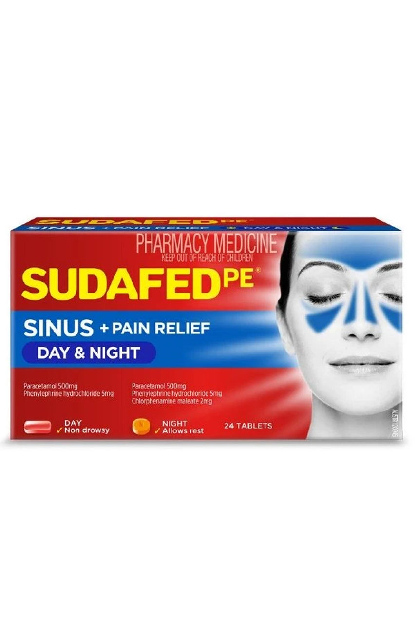 SUDAFED PE Day + Night Relief 24 Tabs - Life Pharmacy St Lukes