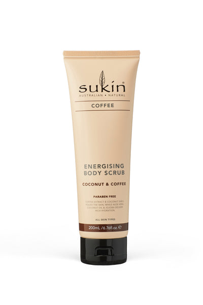 SUKIN Energising Body Scrub Coffee & Coconut 200ml - Life Pharmacy St Lukes