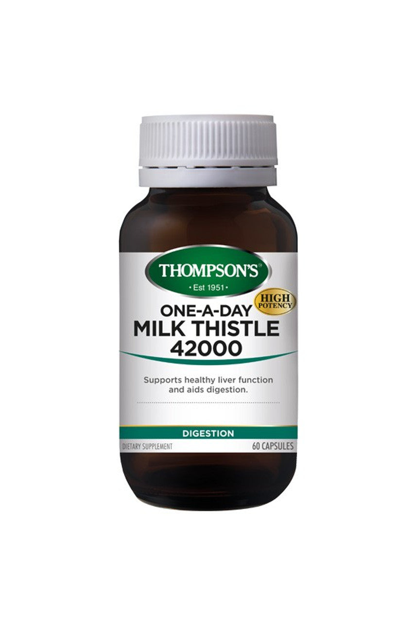THOMPSONS Milk Thistle 42000 OneADay 60cap - Life Pharmacy St Lukes