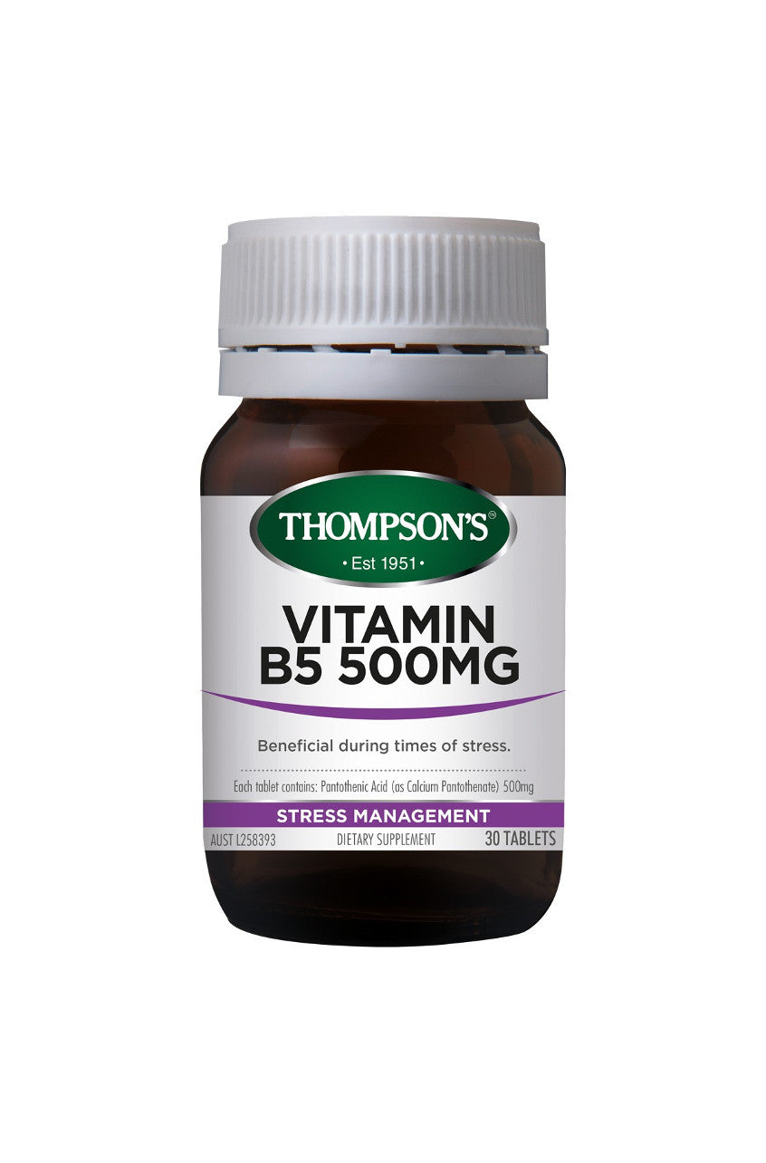 THOMPSONS Vitamin B5 500mg 30tabs - Life Pharmacy St Lukes