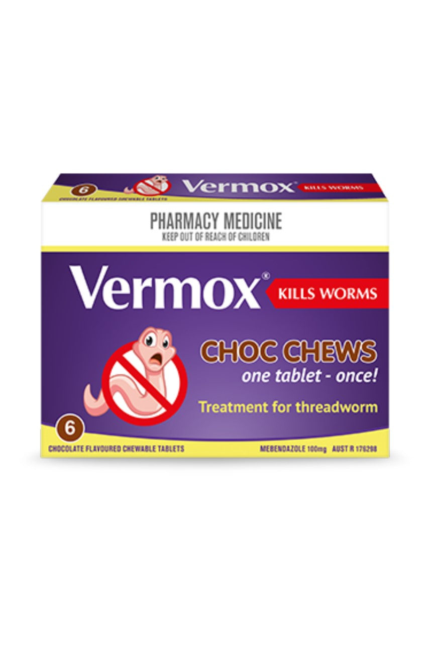 VERMOX Choc Chews Tabs 6s - Life Pharmacy St Lukes